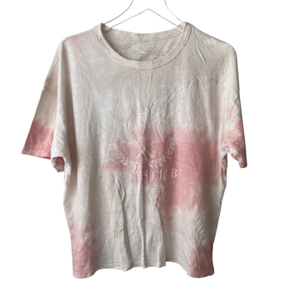 NWT American Eagle Women's Oversized Malibu Tennis Club" Tie-Dye T-Shirt